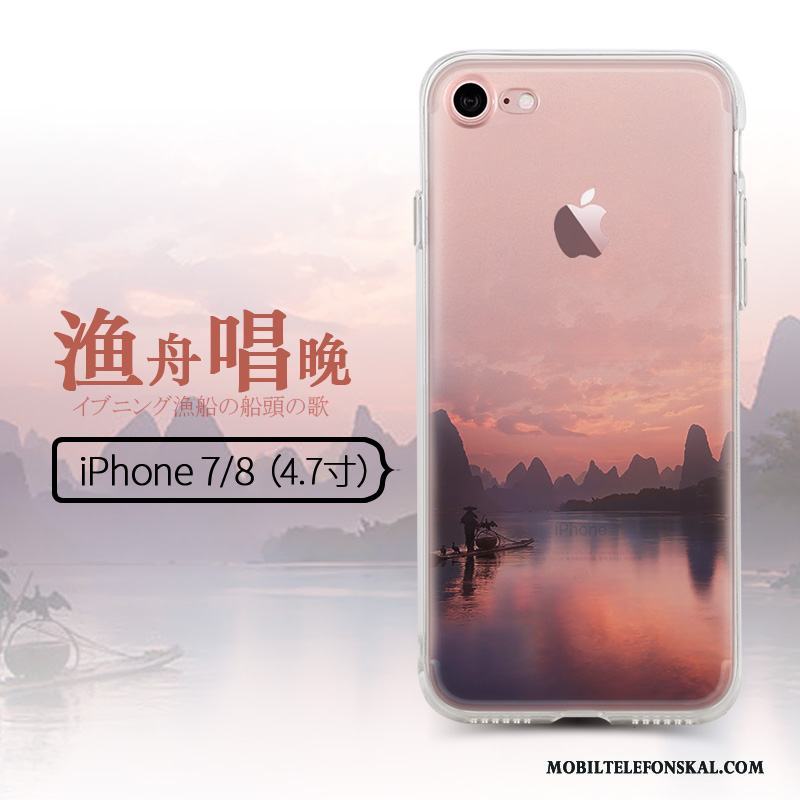 iPhone 8 Skal Kreativa Silikon Mjuk Transparent Trend Fallskydd Hängsmycken