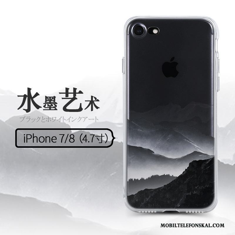 iPhone 8 Skal Kreativa Silikon Mjuk Transparent Trend Fallskydd Hängsmycken