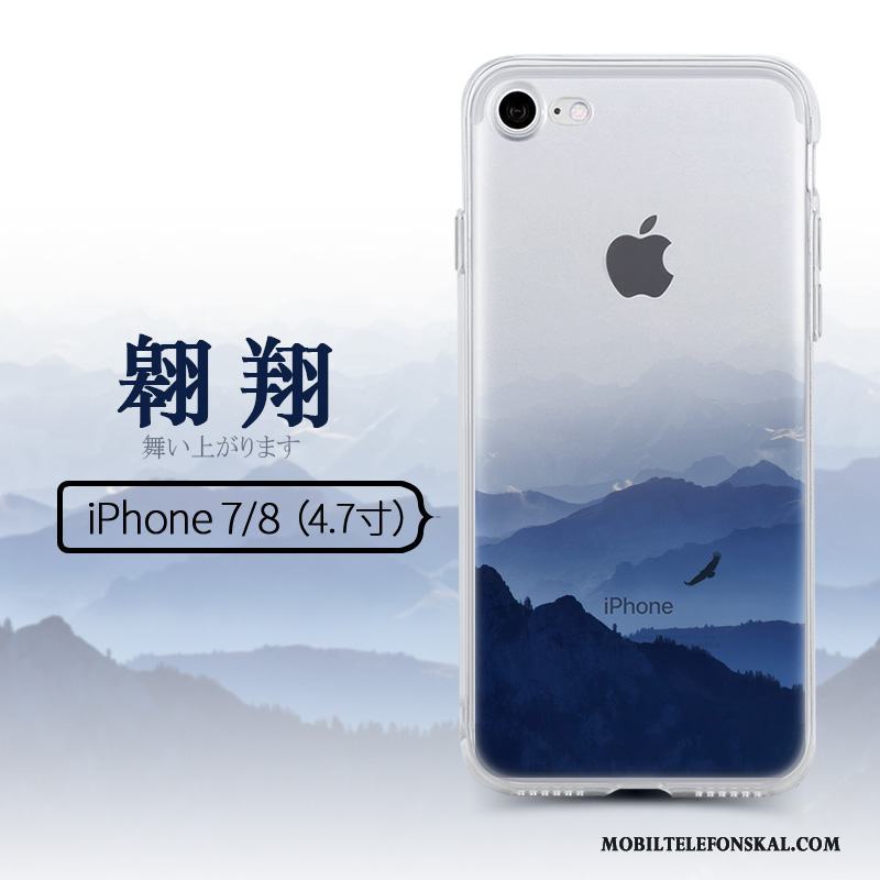 iPhone 8 Skal Kreativa Silikon Mjuk Transparent Trend Fallskydd Hängsmycken