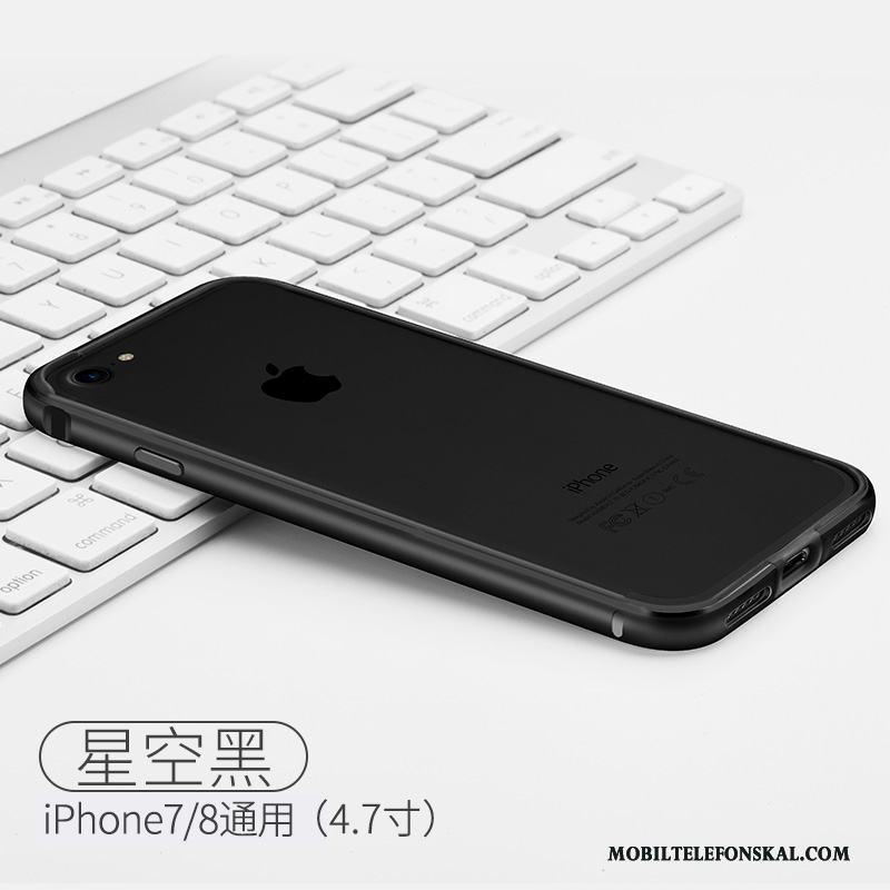 iPhone 8 Skal Metall Trend Hängsmycken Fallskydd Mjuk Frame Silikon