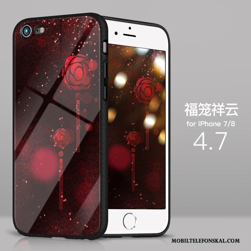 iPhone 8 Slim Blå All Inclusive Net Red Skal Telefon Silikon Glas