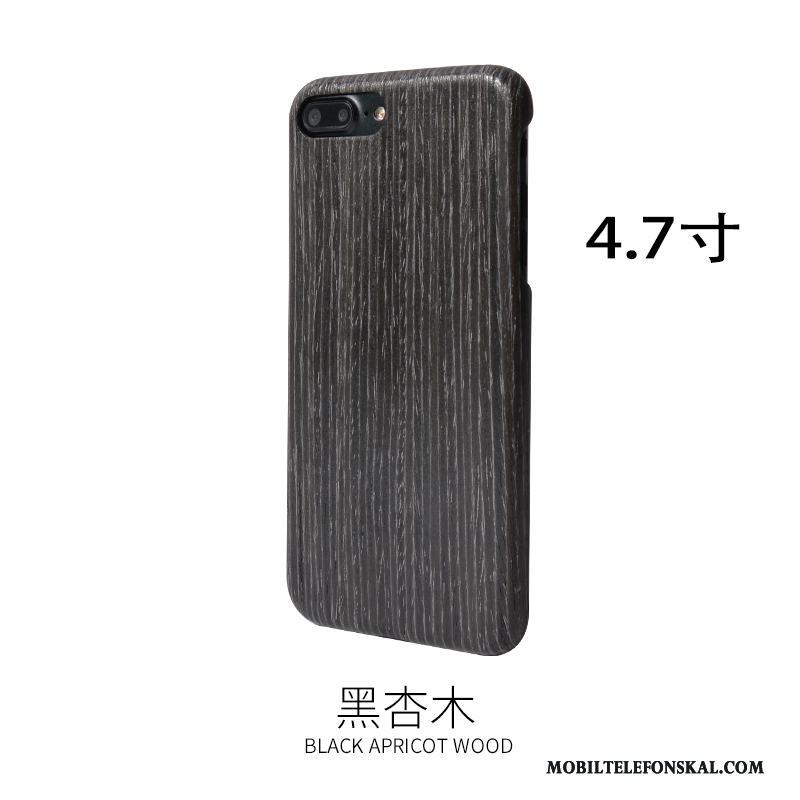 iPhone 8 Svart Skydd Fodral Känna Skal Telefon Wood Massivt Trä