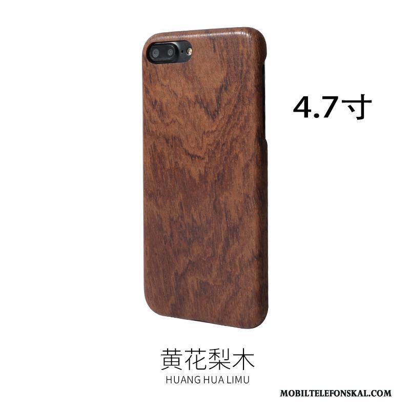 iPhone 8 Svart Skydd Fodral Känna Skal Telefon Wood Massivt Trä