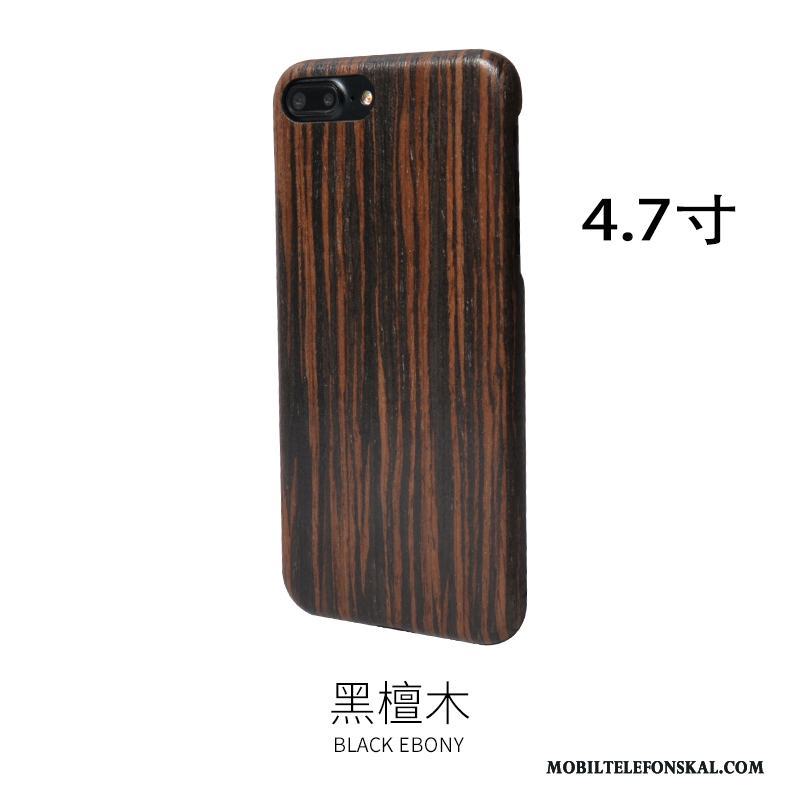 iPhone 8 Svart Skydd Fodral Känna Skal Telefon Wood Massivt Trä