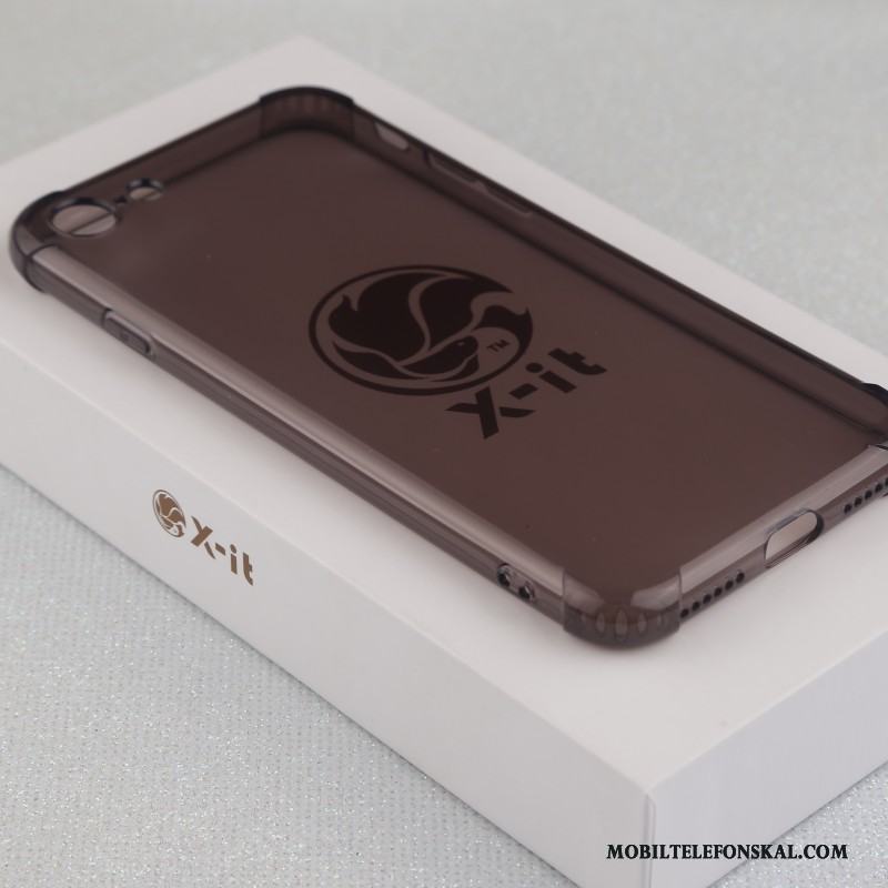 iPhone 8 Transparent Rosa Guld Mjuk Skal Telefon Fodral Fallskydd Silikon