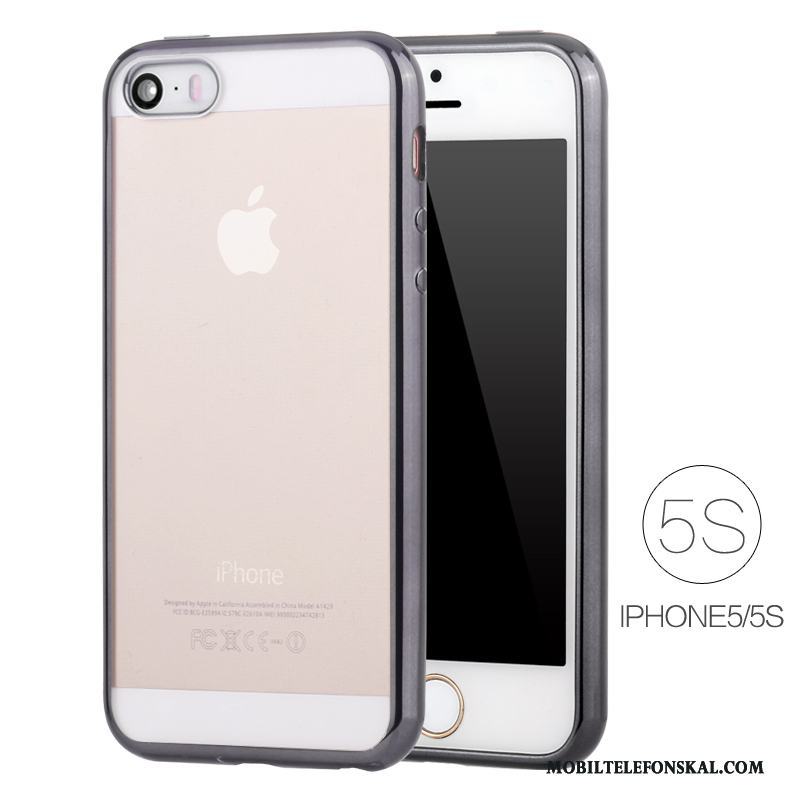 iPhone Se Fodral Guld Skydd Silikon Skal Telefon Transparent Slim