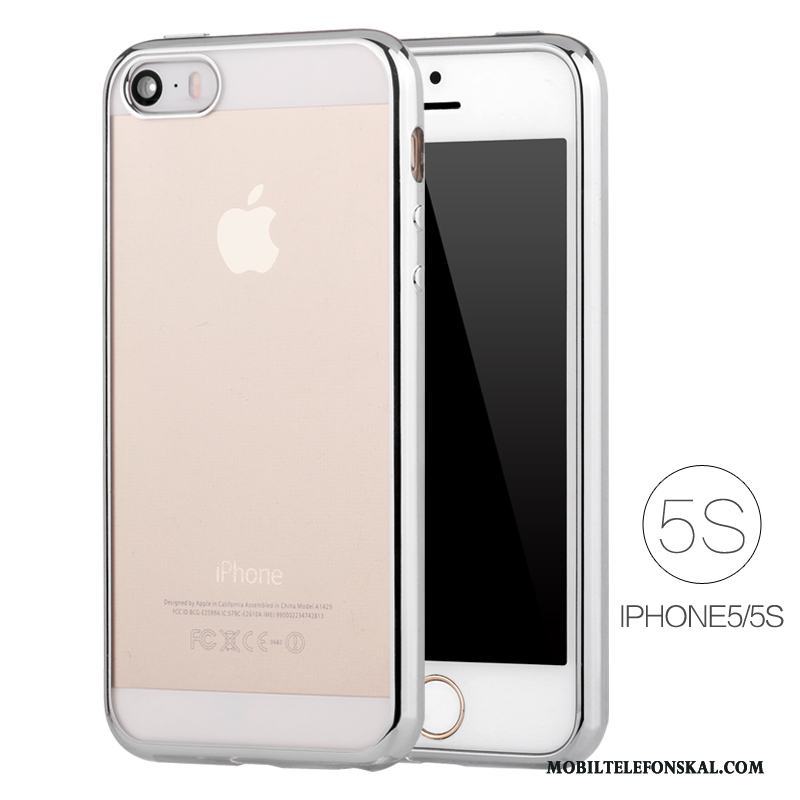 iPhone Se Fodral Guld Skydd Silikon Skal Telefon Transparent Slim