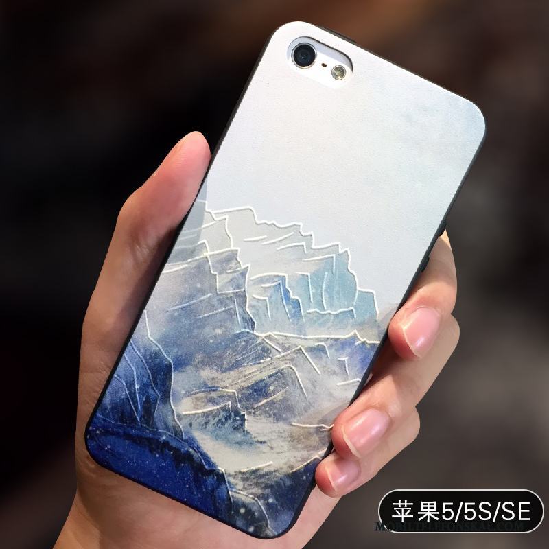 iPhone Se Kinesisk Stil Silikon Kreativa Skal Telefon Fallskydd Gul Enkel