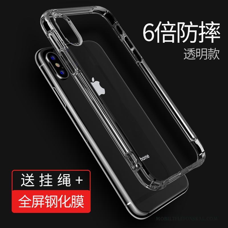 iPhone X Enkel Fodral Transparent Fallskydd All Inclusive Skal Telefon Pratkvarn