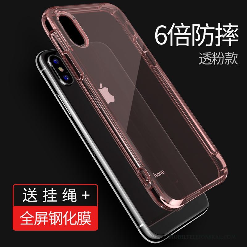 iPhone X Enkel Fodral Transparent Fallskydd All Inclusive Skal Telefon Pratkvarn