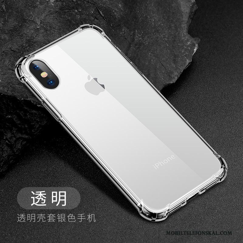 iPhone X Fallskydd Skal Telefon Transparent Mjuk Trend Varumärke Silikon Fodral