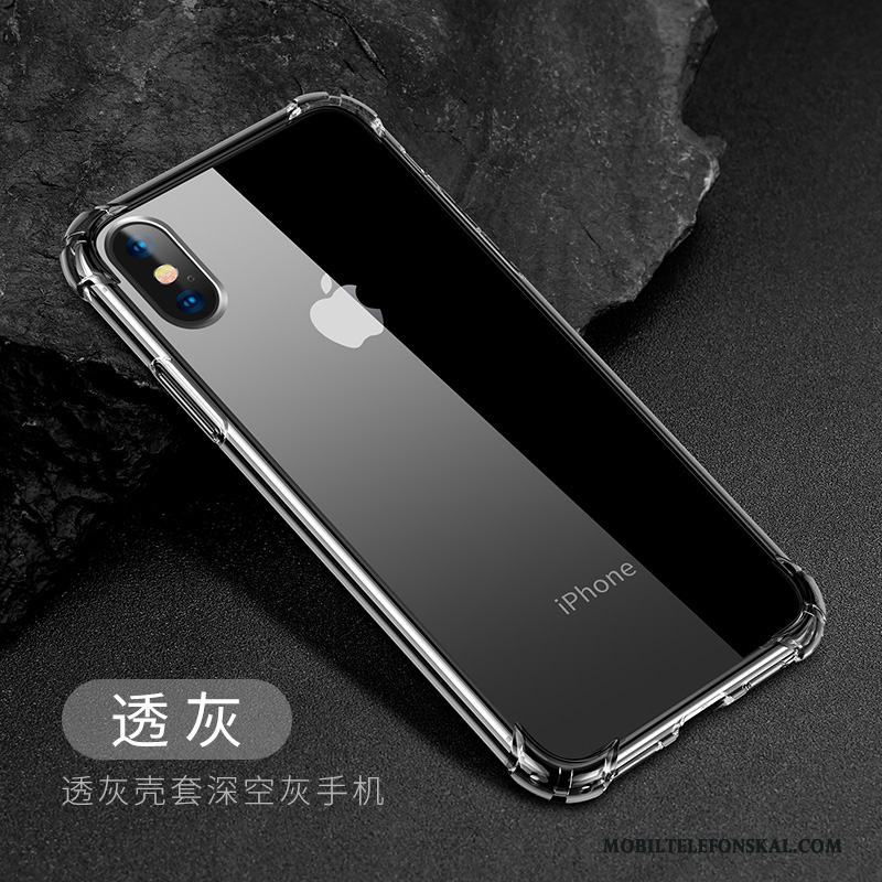 iPhone X Fallskydd Skal Telefon Transparent Mjuk Trend Varumärke Silikon Fodral