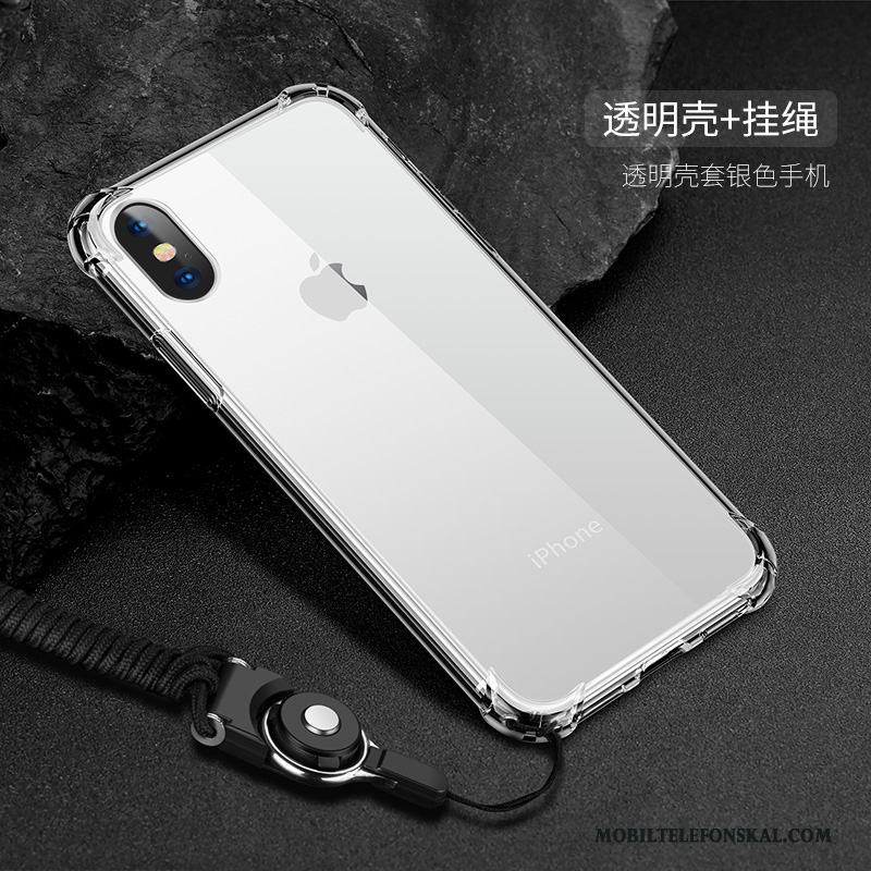 iPhone X Fallskydd Skal Telefon Transparent Mjuk Trend Varumärke Silikon Fodral