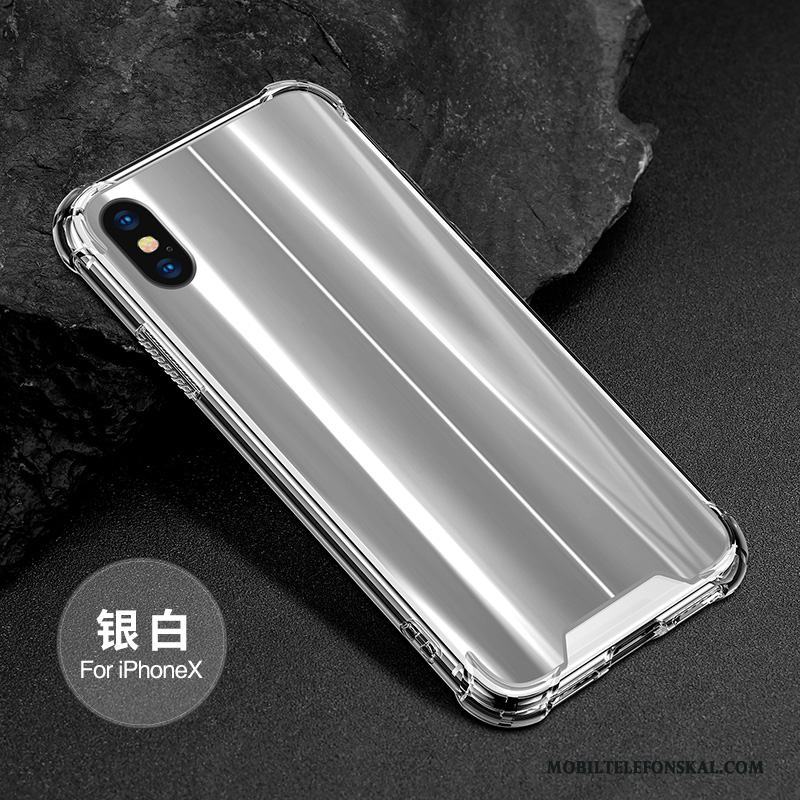 iPhone X Fallskydd Skal Telefon Transparent Mjuk Trend Varumärke Silikon Fodral