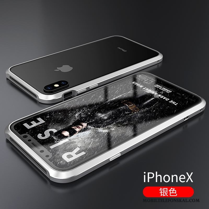 iPhone X Fallskydd Skal Telefon Trend Slim Purpur Kreativa Frame
