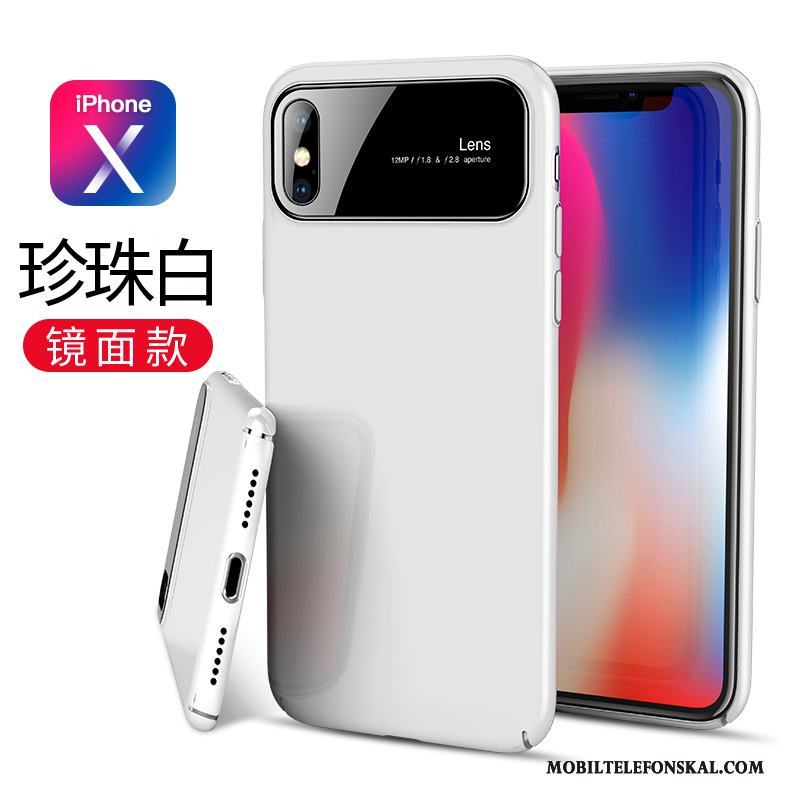 iPhone X Fallskydd Svart Glas Trend Fodral Spegel Skal Telefon