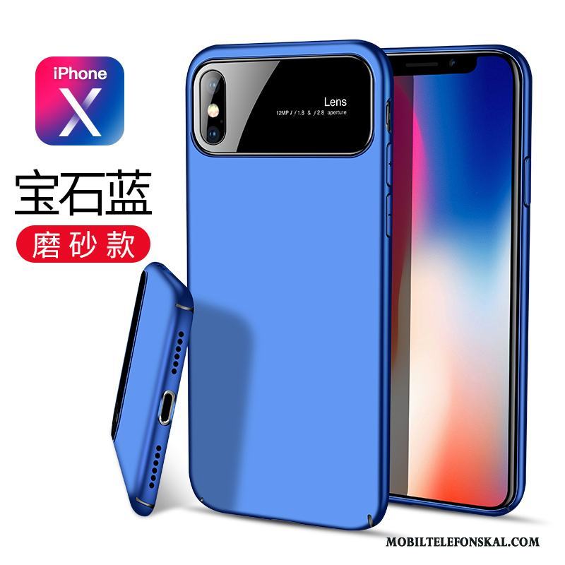 iPhone X Fallskydd Svart Glas Trend Fodral Spegel Skal Telefon