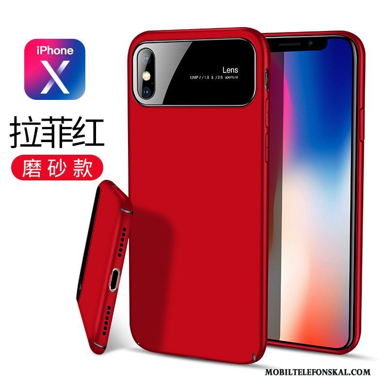 iPhone X Fallskydd Svart Glas Trend Fodral Spegel Skal Telefon