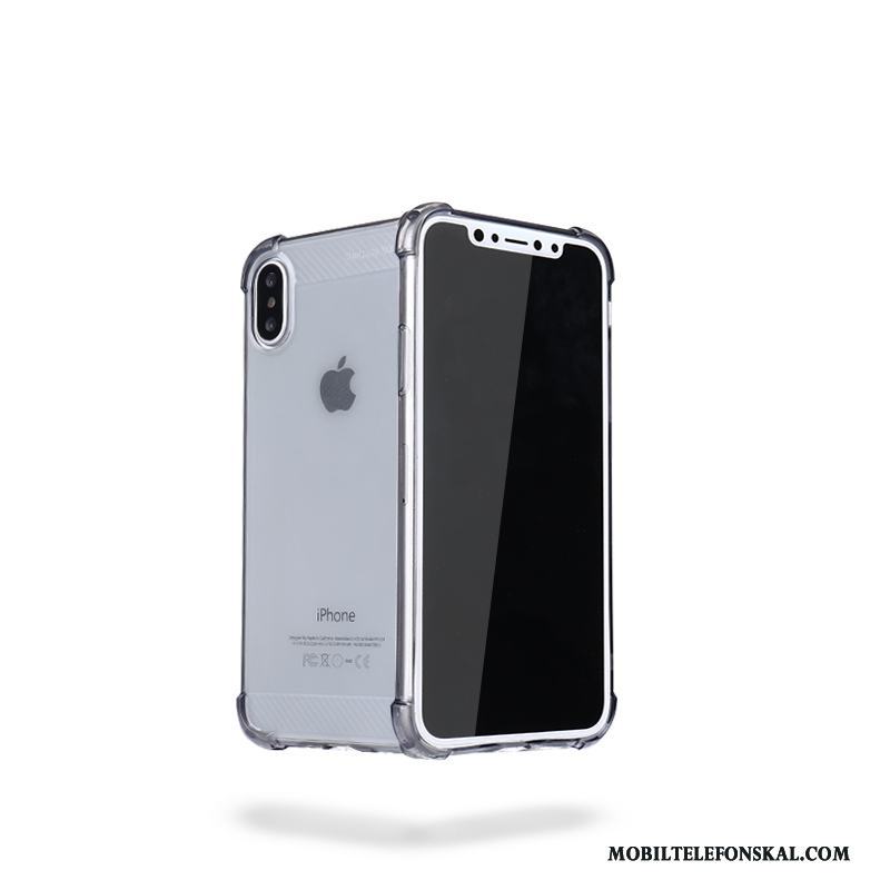 iPhone X Grön Mjuk Fallskydd Slim Fodral Transparent Skal Telefon