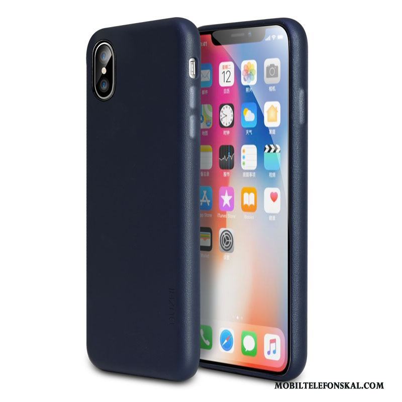 iPhone X Läderfodral Fallskydd Röd All Inclusive Trend Skal Telefon