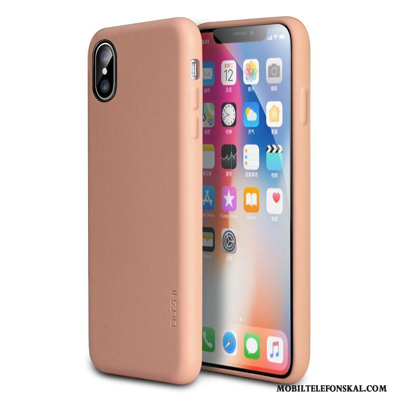 iPhone X Läderfodral Fallskydd Röd All Inclusive Trend Skal Telefon