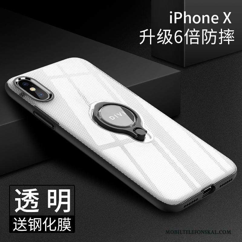 iPhone X Skal All Inclusive Transparent Ring Ny Svart Mjuk Slim