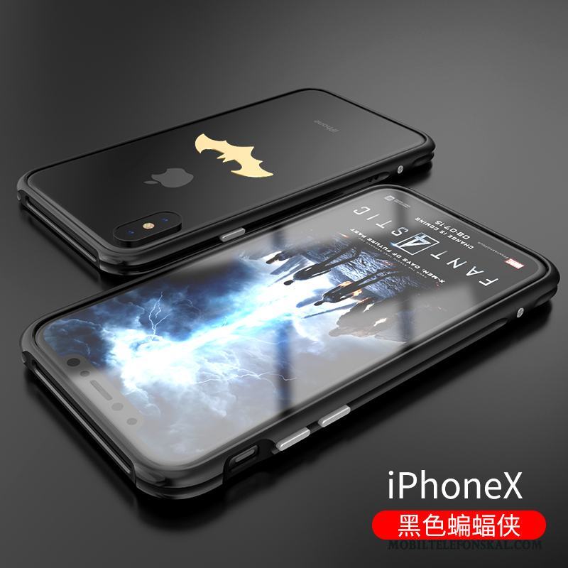 iPhone X Skal Metall Ny Fallskydd Frame Trend Varumärke Purpur Slim