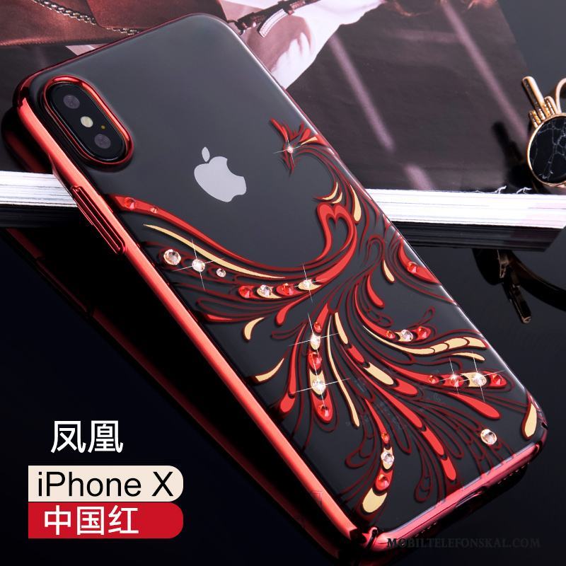 iPhone X Skal Ny Kreativa Transparent Guld Lyxiga Fallskydd All Inclusive