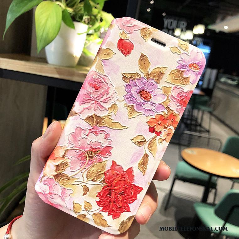 iPhone X Skal Silikon Täcka Blå Läderfodral All Inclusive Rosa Fallskydd