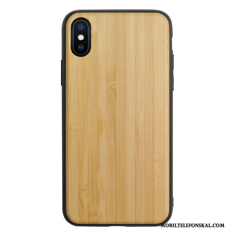 iPhone X Skal Telefon All Inclusive Trä Wood Fallskydd Pu Massivt Trä