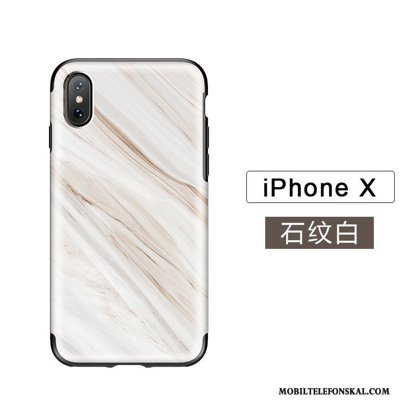 iPhone X Skal Telefon Ny All Inclusive Silikon Fodral Vit Träkorn