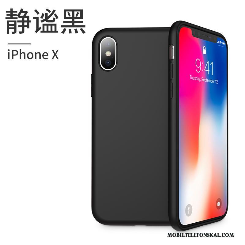 iPhone X Skal Telefon Röd Fodral Trend Varumärke Silikon Ny All Inclusive