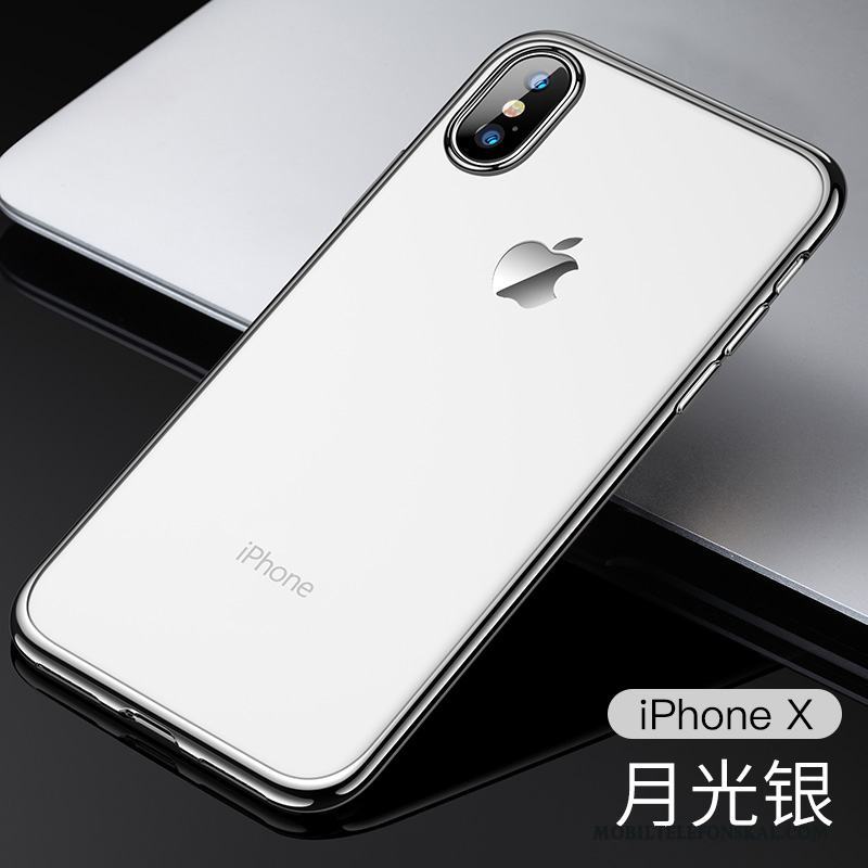 iPhone X Skal Telefon Svart Ny Transparent Slim Fodral Mjuk