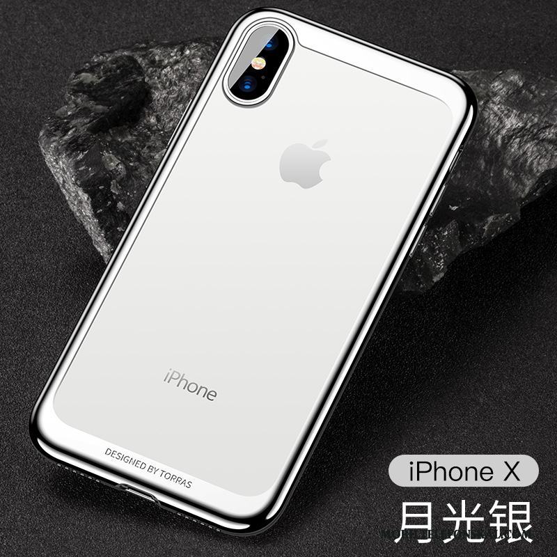 iPhone X Skal Telefon Svart Ny Transparent Slim Fodral Mjuk