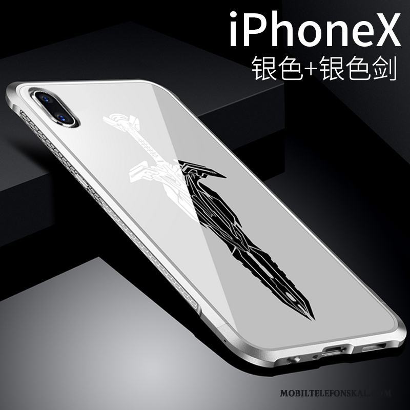 iPhone X Skydd Metall Frame Fallskydd Skal Telefon All Inclusive Hård