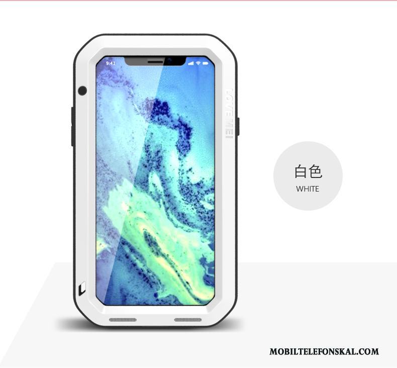 iPhone X Tre Försvar Fallskydd Metall Fodral Silver Friluftsliv Skal Telefon