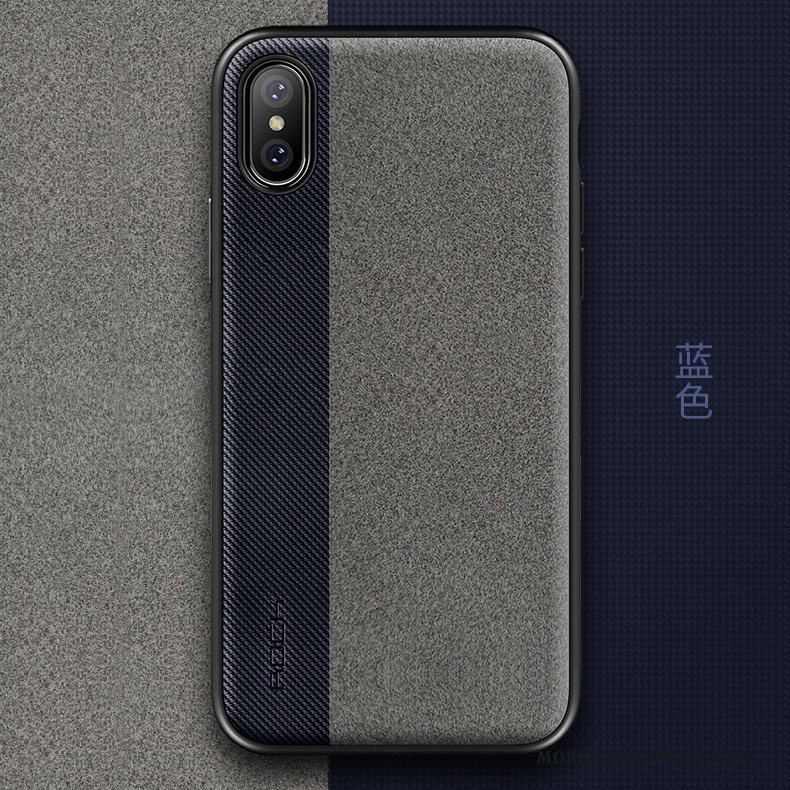 iPhone X Velour Läderfodral All Inclusive Sammet Skal Telefon Röd Ny
