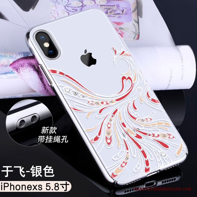 iPhone Xs Lyxiga Högt Utbud Strass Slim Transparent Fallskydd Skal Telefon