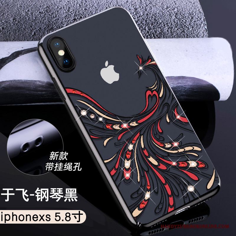 iPhone Xs Lyxiga Högt Utbud Strass Slim Transparent Fallskydd Skal Telefon