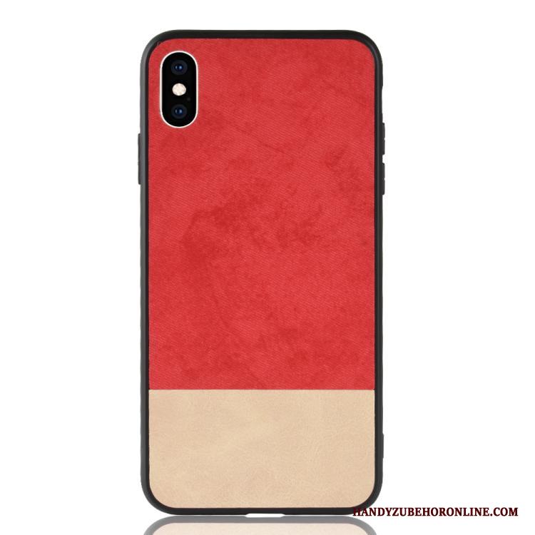 iPhone Xs Max All Inclusive Skal Telefon Blå Kreativa Läderfodral Skydd Blandade Färger