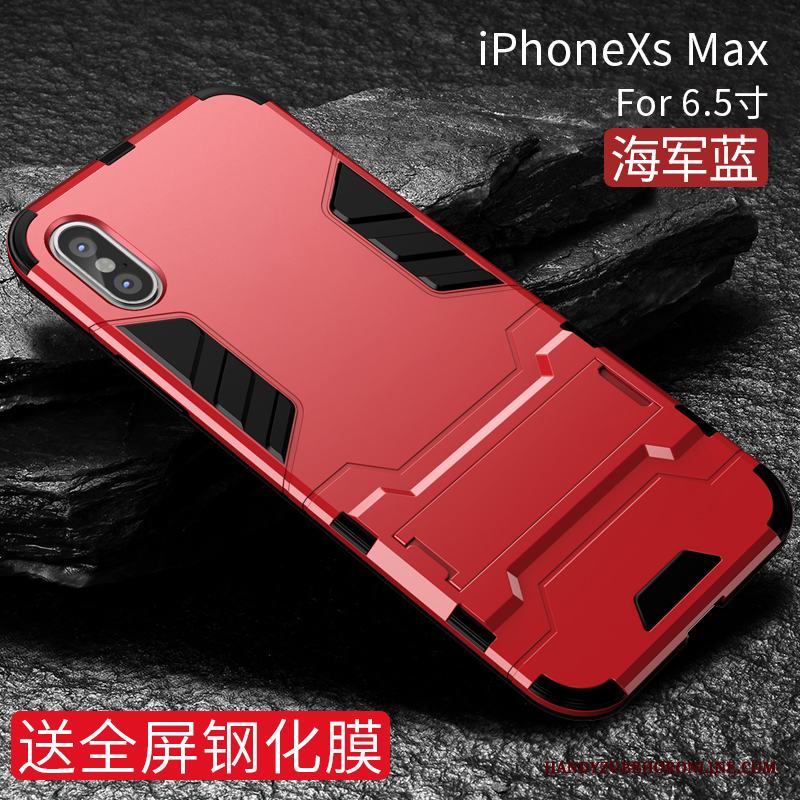 iPhone Xs Max Fodral Support Skal Telefon Högt Utbud Svart All Inclusive Net Red