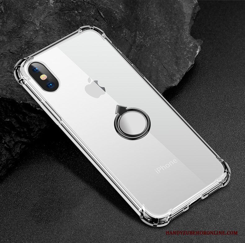 iPhone Xs Max Skal Bältesspänne Pratkvarn Magnetic Transparent Fodral Ring Support