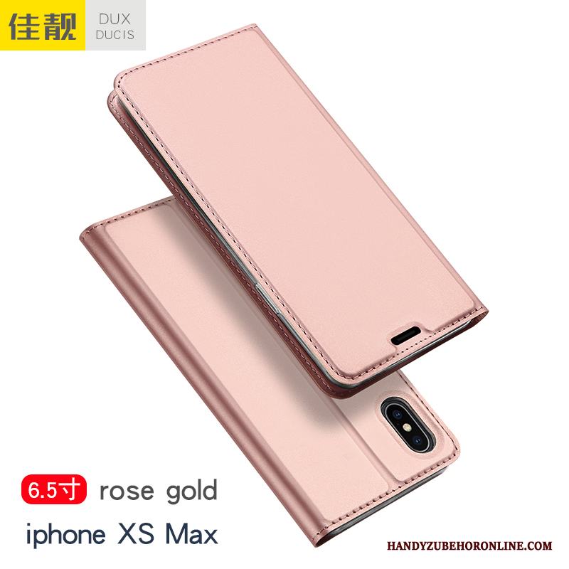 iPhone Xs Max Skal Kort Business Fodral Rosa Mobil Telefon Ny Fallskydd