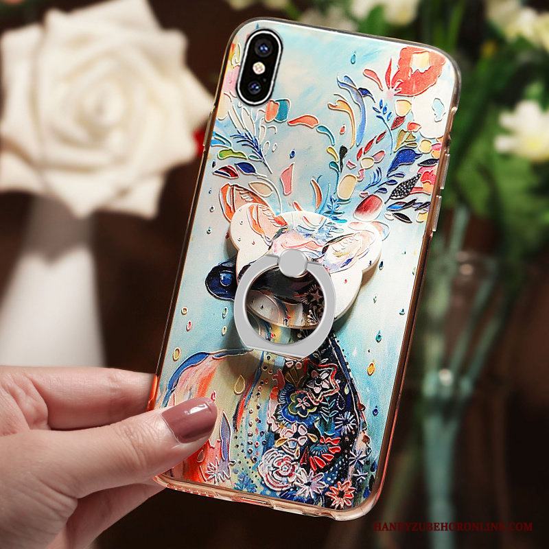 iPhone Xs Max Skal Telefon Ny Fallskydd Fodral Transparent Trend Mjuk