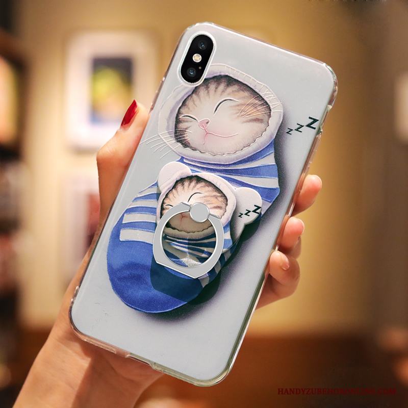 iPhone Xs Max Skal Telefon Ny Fallskydd Fodral Transparent Trend Mjuk