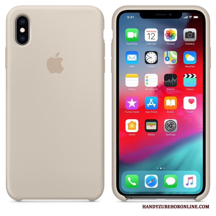 iPhone Xs Mobil Telefon Fallskydd Autentiska Skal Telefon Silikon Trend Fodral