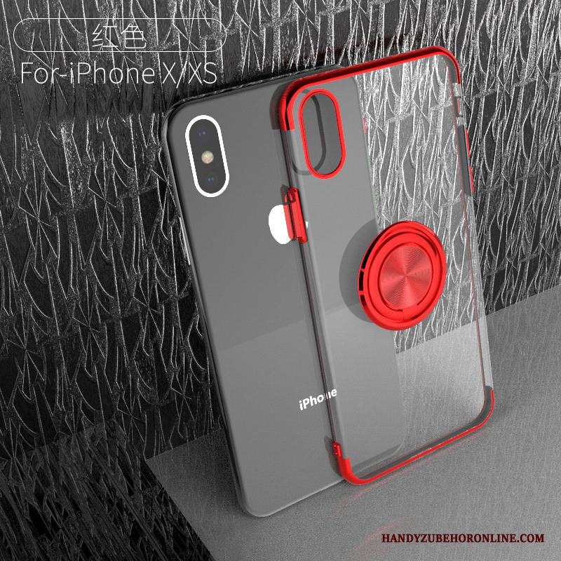 iPhone Xs Net Red Skal Telefon All Inclusive Transparent Bil Ring Blå