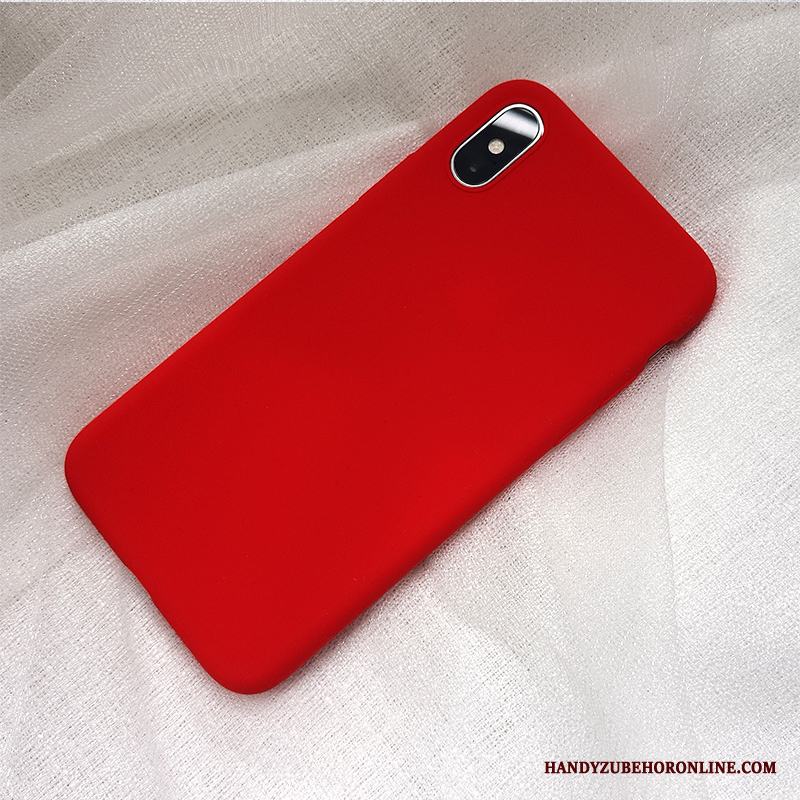 iPhone Xs Orange Kreativa Par Slim Trend Varumärke Skal Telefon Silikon