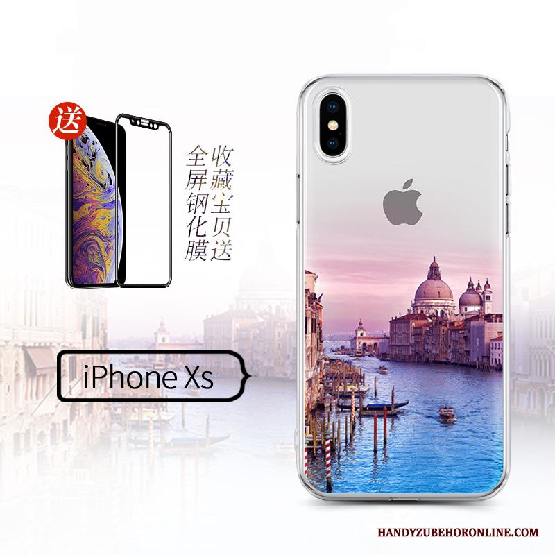 iPhone Xs Skal Silikon Hängsmycken Ny Trend Skydd Kreativa Transparent