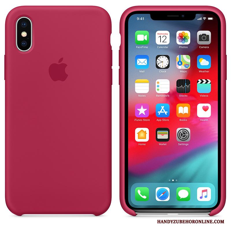 iPhone Xs Skydd Net Red Blå Silikon Fodral Fallskydd Skal Telefon